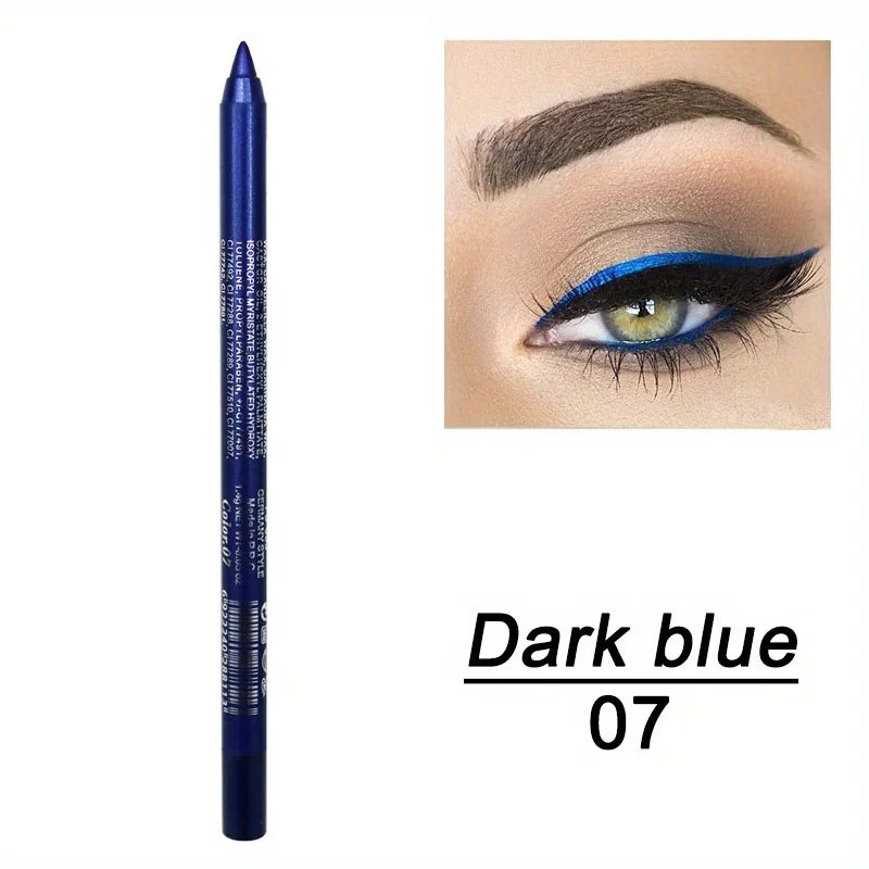 Waterproof High-Shine Eyeliner Pencil - Smudge-Proof Long-Lasting