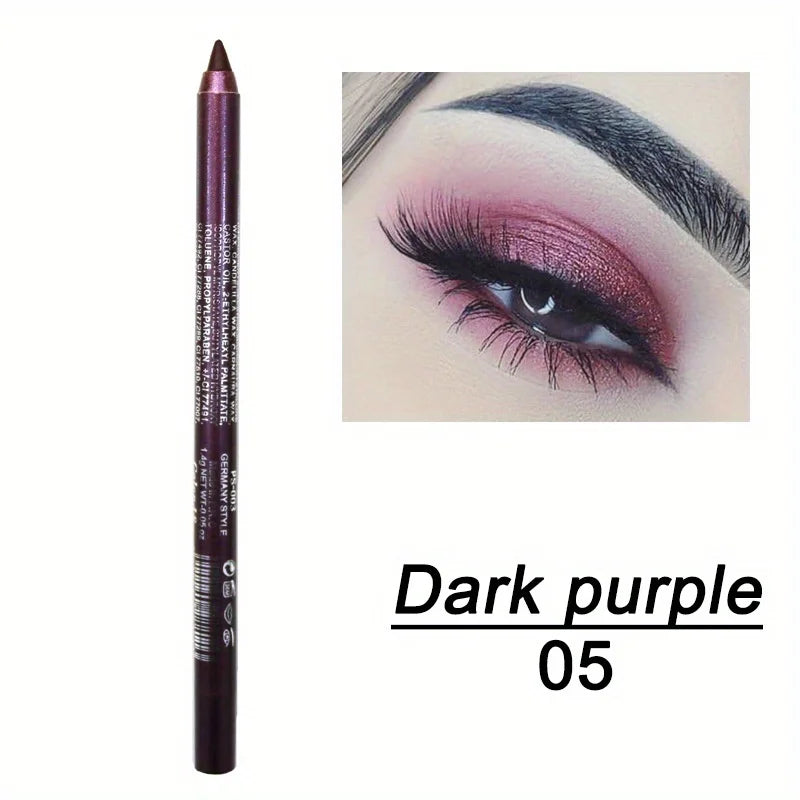Waterproof High-Shine Eyeliner Pencil - Smudge-Proof Long-Lasting