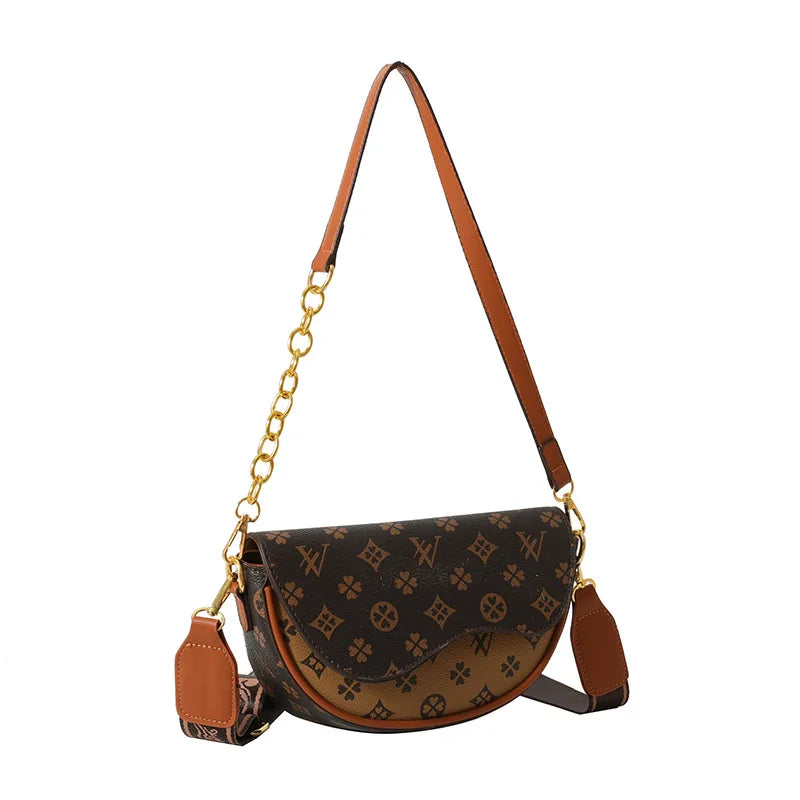 Designer Luxury Women's Crossbody Handbag - Premium PU Leather Shoulder Bag