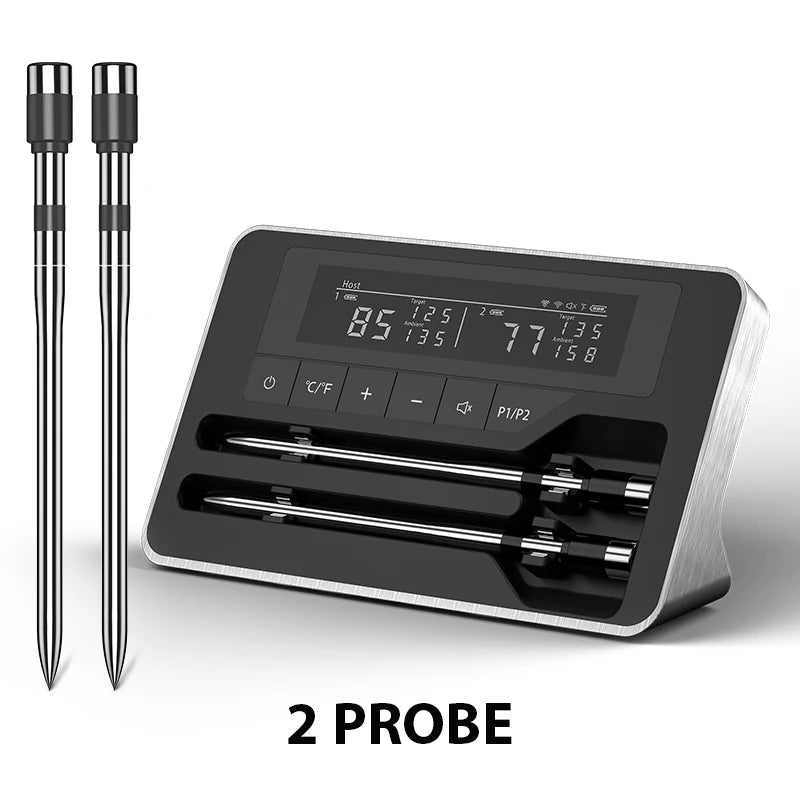 Wireless Bluetooth Meat Thermometer with Mobile App & LCD Display