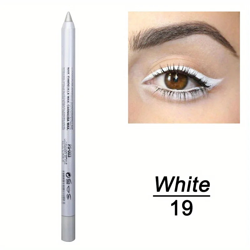 Waterproof High-Shine Eyeliner Pencil - Smudge-Proof Long-Lasting