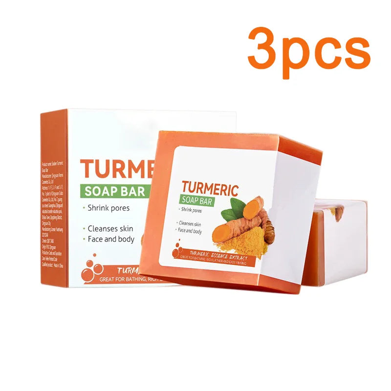 Handmade Turmeric Brightening Soap - Natural Body & Face Cleanser