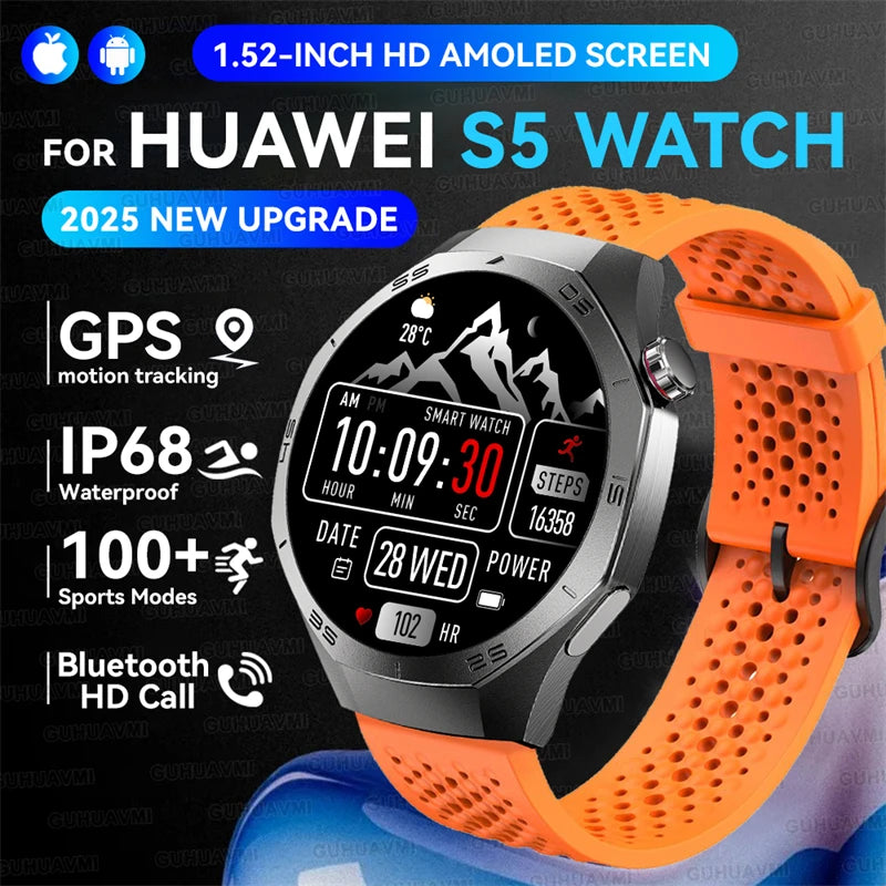 Huawei GT5 Pro Smart Watch - 1.52" AMOLED Display with GPS & Bluetooth Calling