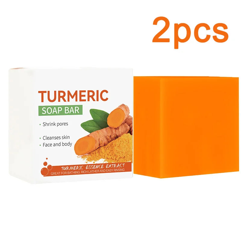 Handmade Turmeric Brightening Soap - Natural Body & Face Cleanser