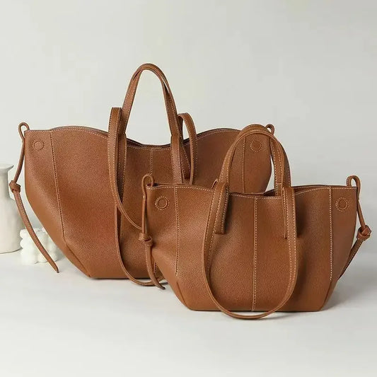 New France PU Leather Tote Large Capacity Women's Shoulder Underarm Bag Fashion Trend Magnetic Snap Interlayer