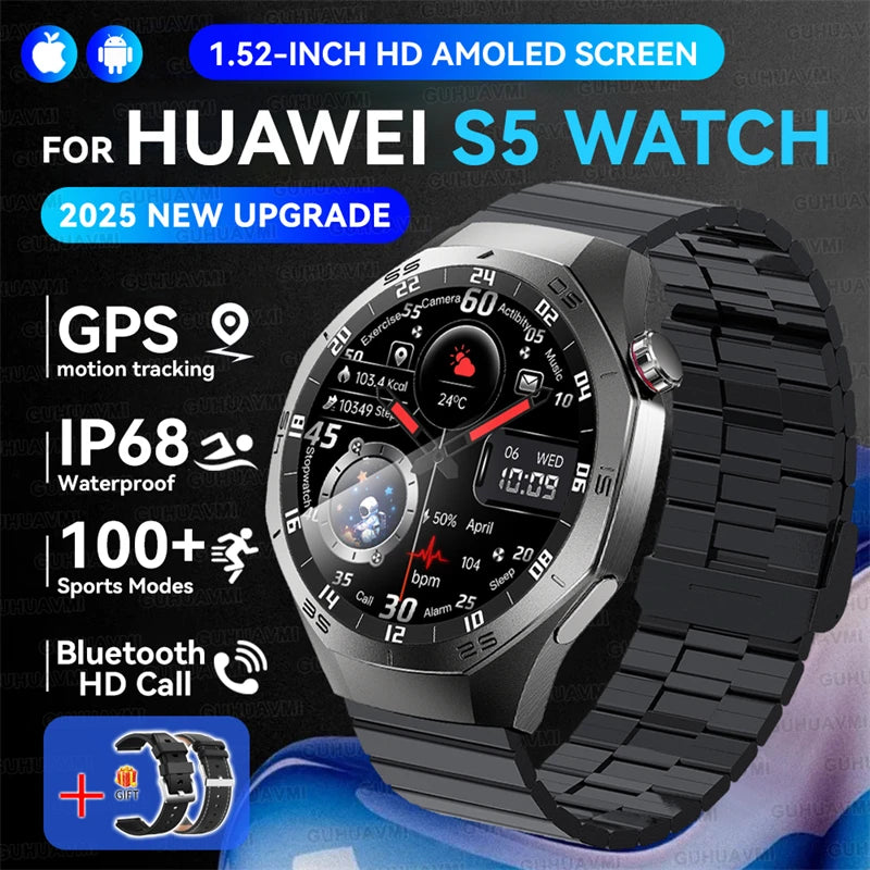 Huawei GT5 Pro Smart Watch - 1.52" AMOLED Display with GPS & Bluetooth Calling