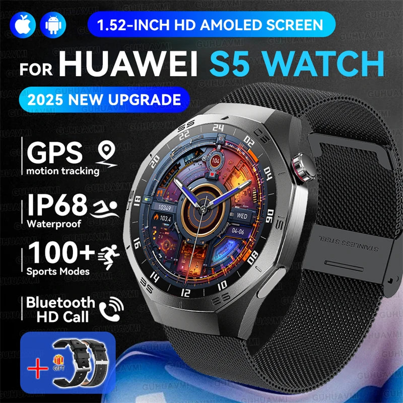 Huawei GT5 Pro Smart Watch - 1.52" AMOLED Display with GPS & Bluetooth Calling