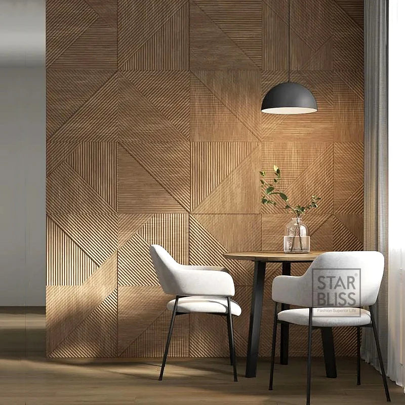 3D Wall Stickers 30x30cm - Waterproof Wood Grain Wallpaper Panels