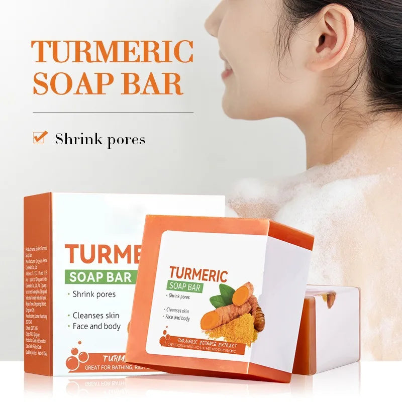Handmade Turmeric Brightening Soap - Natural Body & Face Cleanser