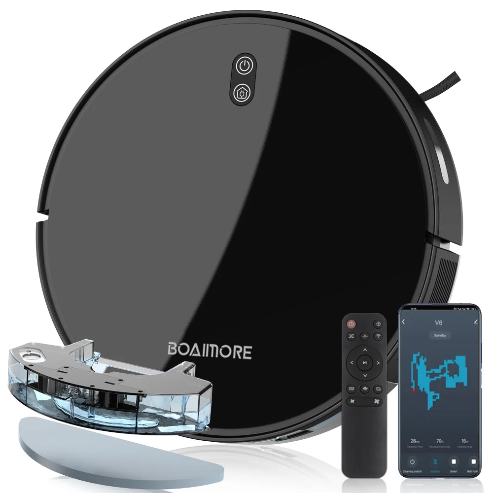 Smart Robot Vacuum & Mop Combo - 4000PA Suction, WiFi Control, Auto-Recharge