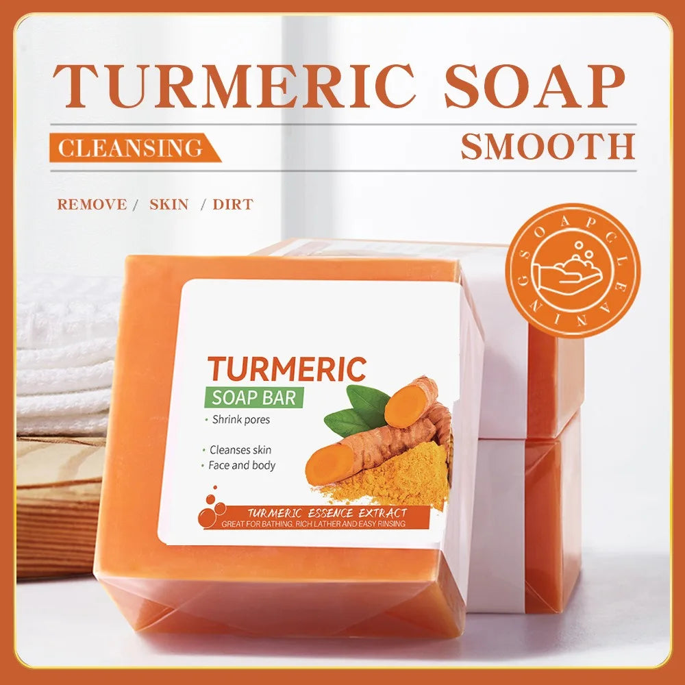 Handmade Turmeric Brightening Soap - Natural Body & Face Cleanser