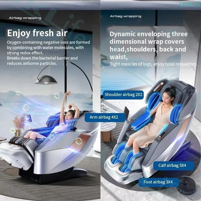 3 Year Warranty 4D Waist Heating Luxury Massage Chair Full body Airbag SL Track Massage Sofa 3D Zero Gravity Home Office Chair