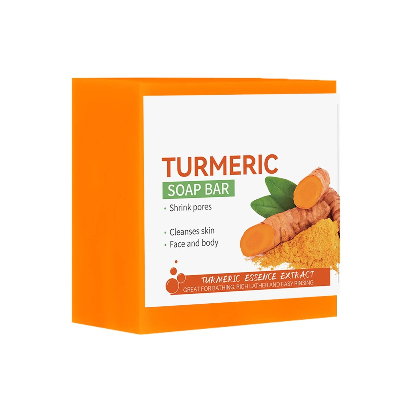 Handmade Turmeric Brightening Soap - Natural Body & Face Cleanser