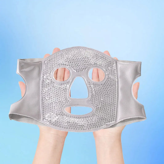 Reusable Cooling Face Mask - Ice Pack for Puffiness & Headache Relief