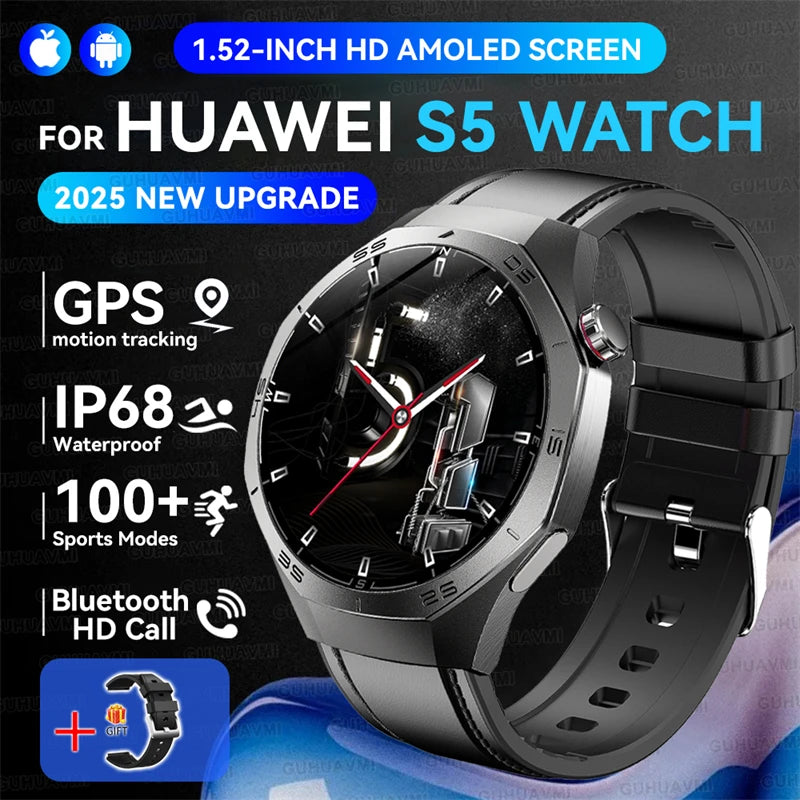 Huawei GT5 Pro Smart Watch - 1.52" AMOLED Display with GPS & Bluetooth Calling