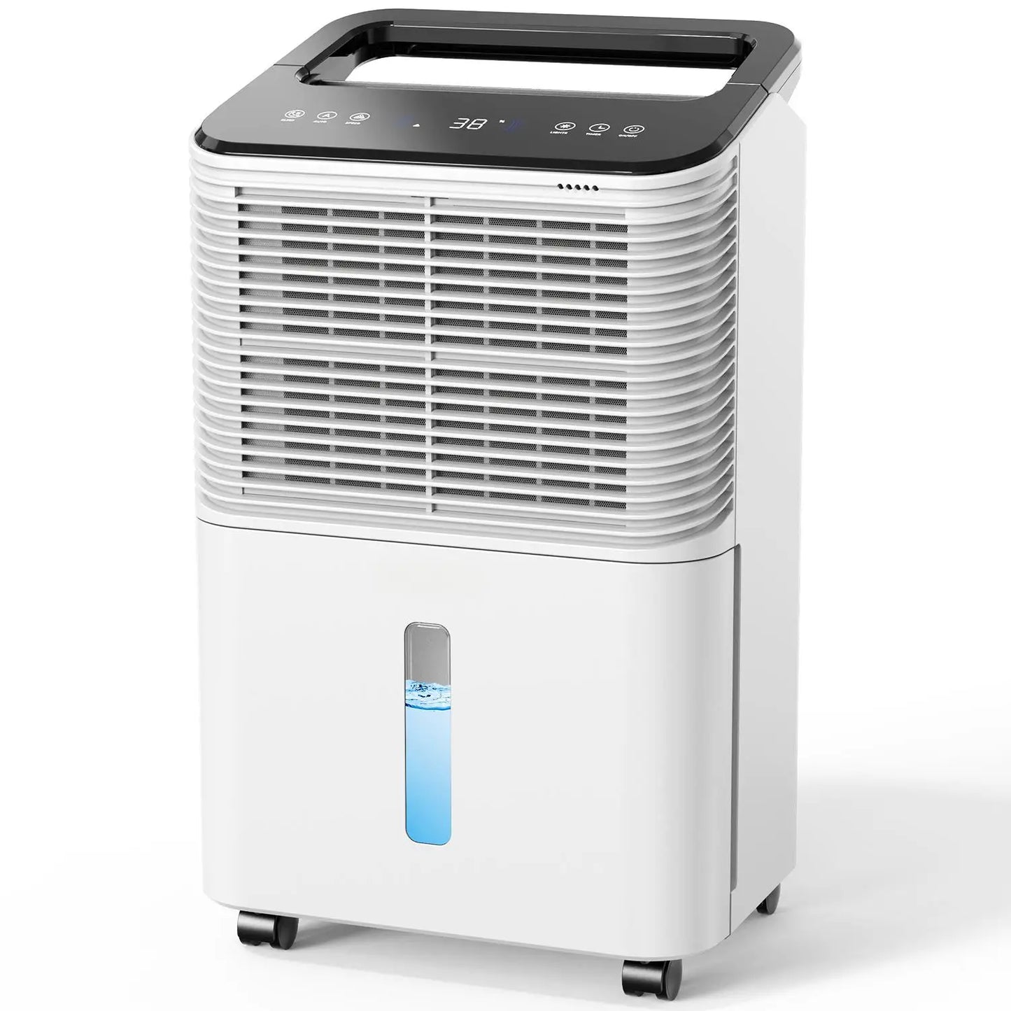 Dehumidifier for Bedroom 16 L/day, Ultra-quiet Electric Intelligent Central Control, Auto Mode, Moisture Display, 24h Timer