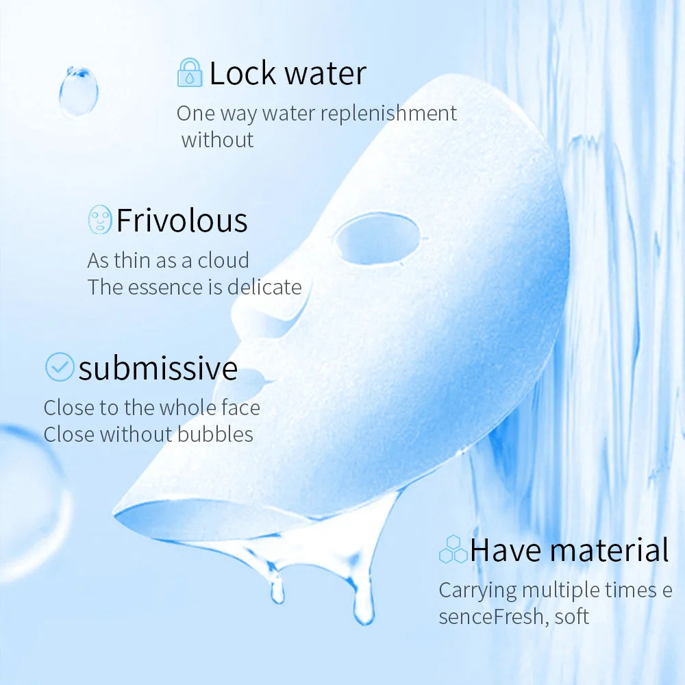BIOAQUA Centella Collagen Sheet Masks (20 Pack) - Vitamin C & Hyaluronic Acid