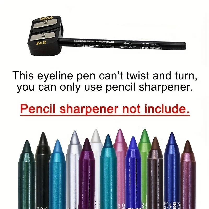 Waterproof High-Shine Eyeliner Pencil - Smudge-Proof Long-Lasting