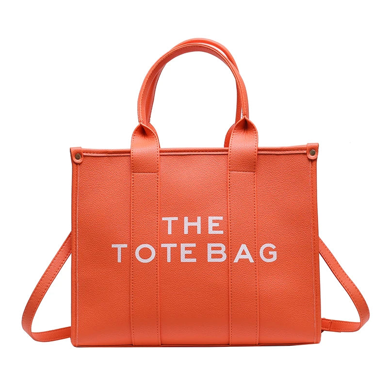 Luxury Designer Tote Bag - Soft PU Leather Handbag