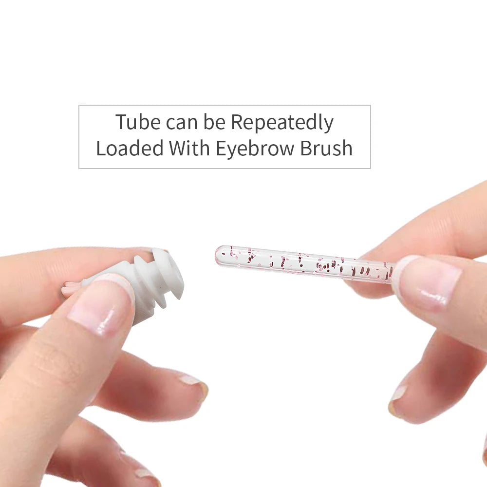 10/50PCS Reusable Eyelash Brush Tubes Eyebrow Brush Eyelash Wands Replaceable Dust-proof Cleaner Storage Tubes Makeup Tool