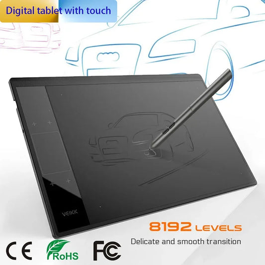 VEIKK A30 Professional Graphics Drawing Tablet - 10x6 inch with Battery-Free Pen