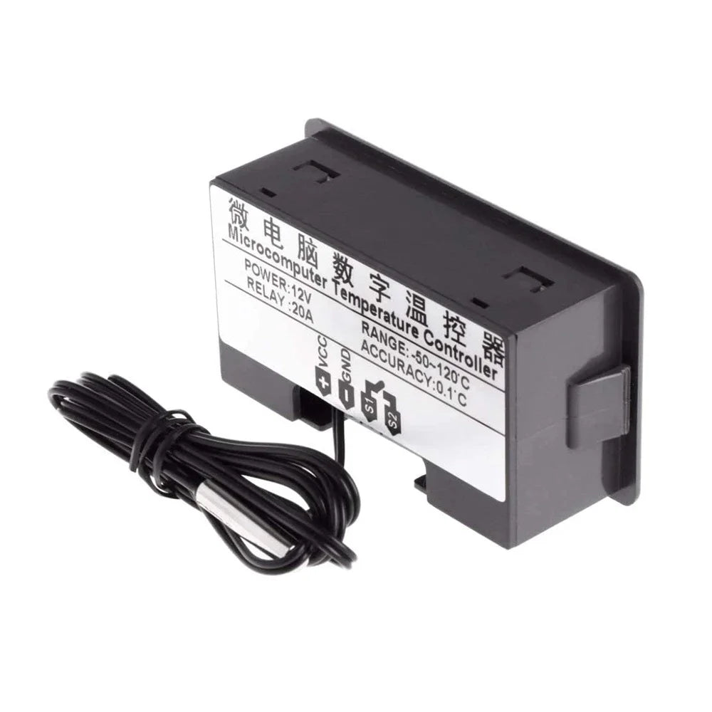 W3230 Digital Temperature Controller - 12V/24V/AC110-220V with LED Display & 20A Relay