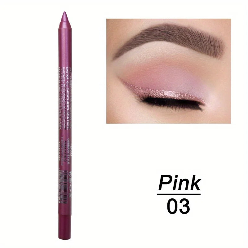 Waterproof High-Shine Eyeliner Pencil - Smudge-Proof Long-Lasting