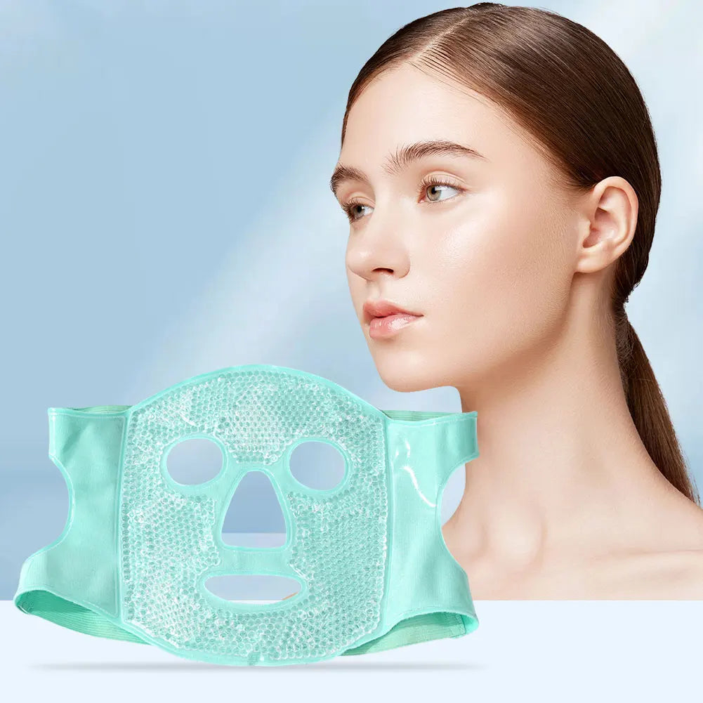 Reusable Cooling Face Mask - Ice Pack for Puffiness & Headache Relief