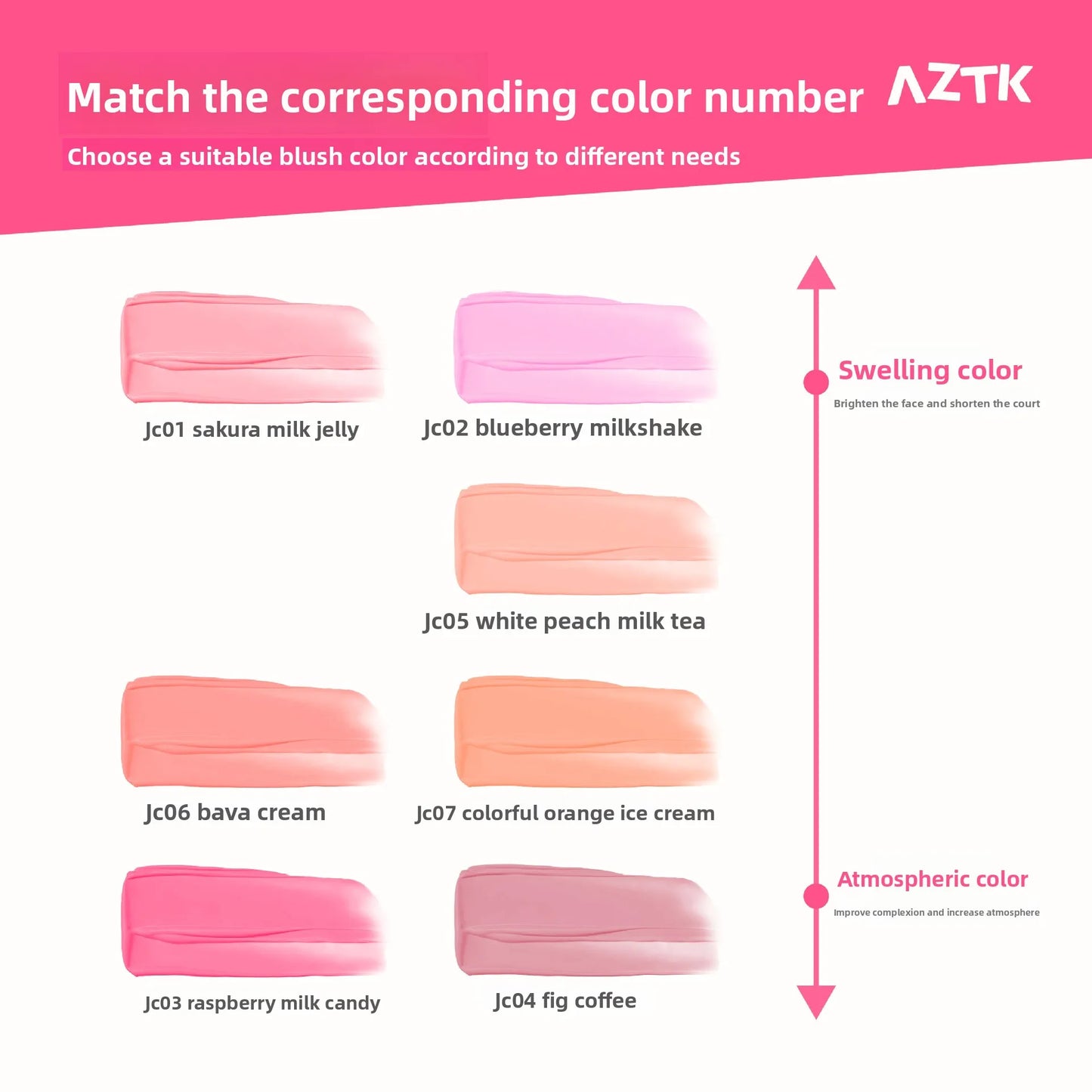 AZTK Liquid Blush Highlighter Contour Stick - Creamy Matte Natural Flush,Face Sculpting & Lifting Effect,Long Lasting Cheek Tint