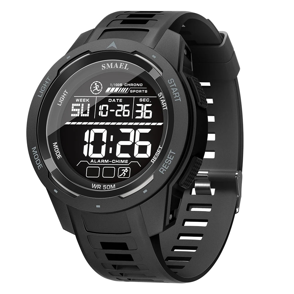SMAEL 8105 Digital Sports Watch - 50m Waterproof LED Wristwatch for Men