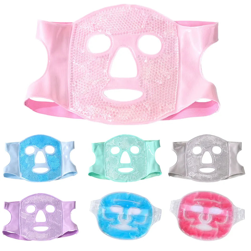 Reusable Cooling Face Mask - Ice Pack for Puffiness & Headache Relief