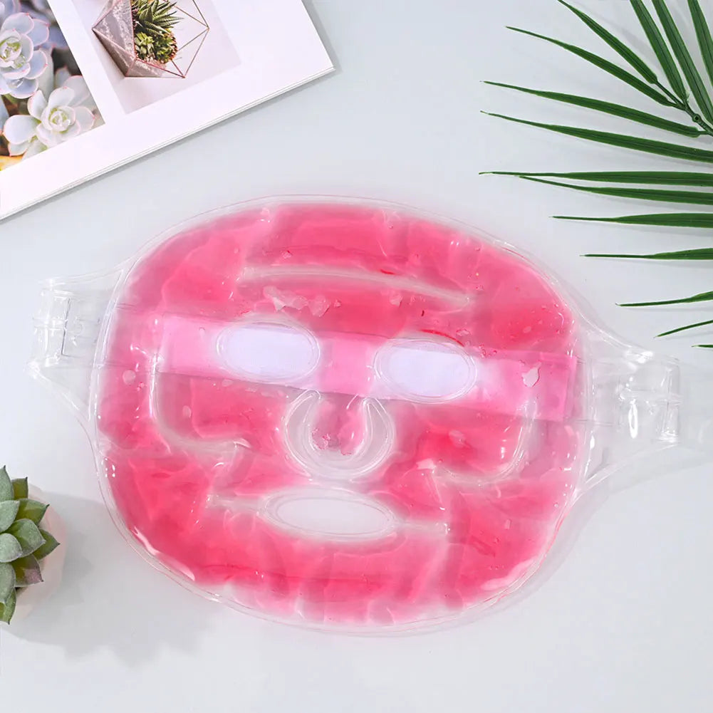 Reusable Cooling Face Mask - Ice Pack for Puffiness & Headache Relief