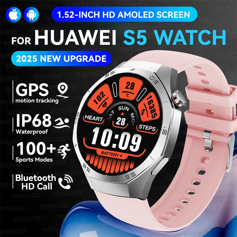 Huawei GT5 Pro Smart Watch - 1.52" AMOLED Display with GPS & Bluetooth Calling