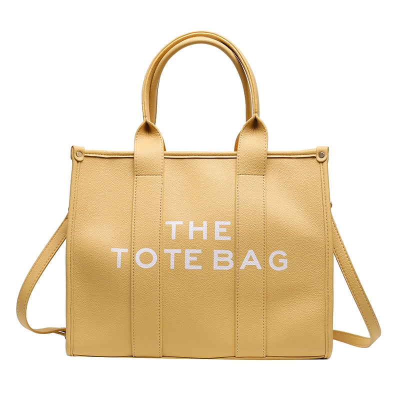 Luxury Designer Tote Bag - Soft PU Leather Handbag