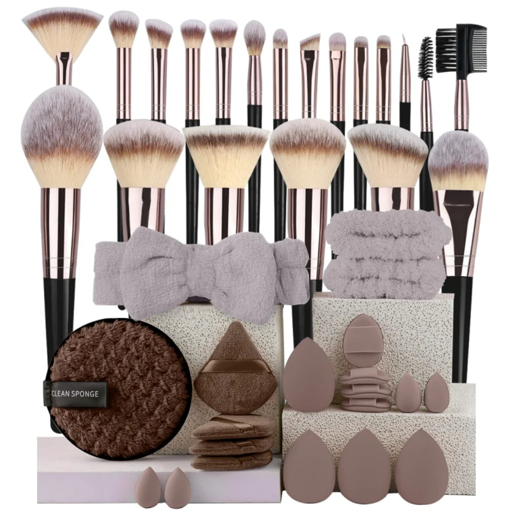 Professional 3-20PCS Makeup Brushes Set Soft Fluffy Eyeshadow Foundation Concealer Blending Blush Brush Kabuki Women Beauty Tool