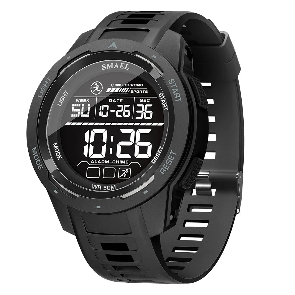 SMAEL 8105  LED Wristwatches Men's 50m Waterproof Watch Digital Light Stopwatch Watch for Men Digital Watches Sports