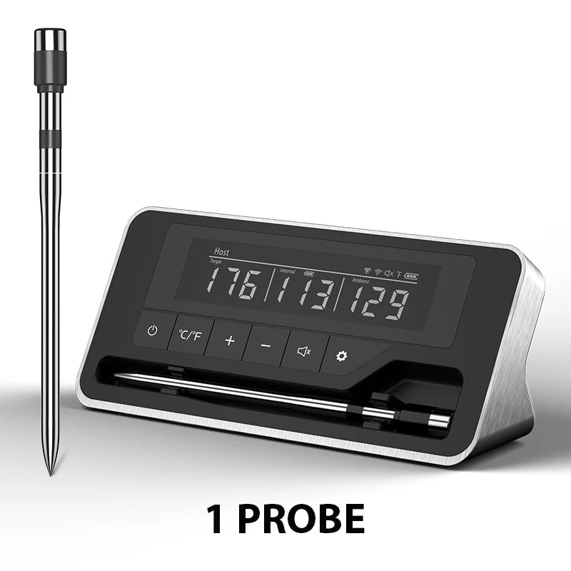 Wireless Bluetooth Meat Thermometer with Mobile App & LCD Display