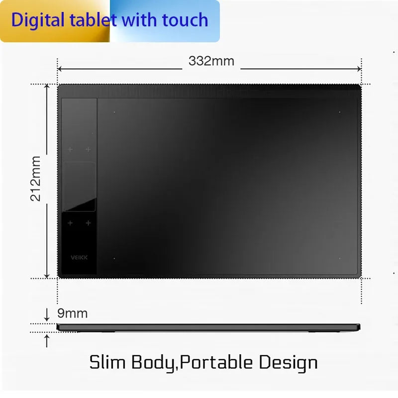 VEIKK A30 Professional Graphics Drawing Tablet - 10x6 inch with Battery-Free Pen