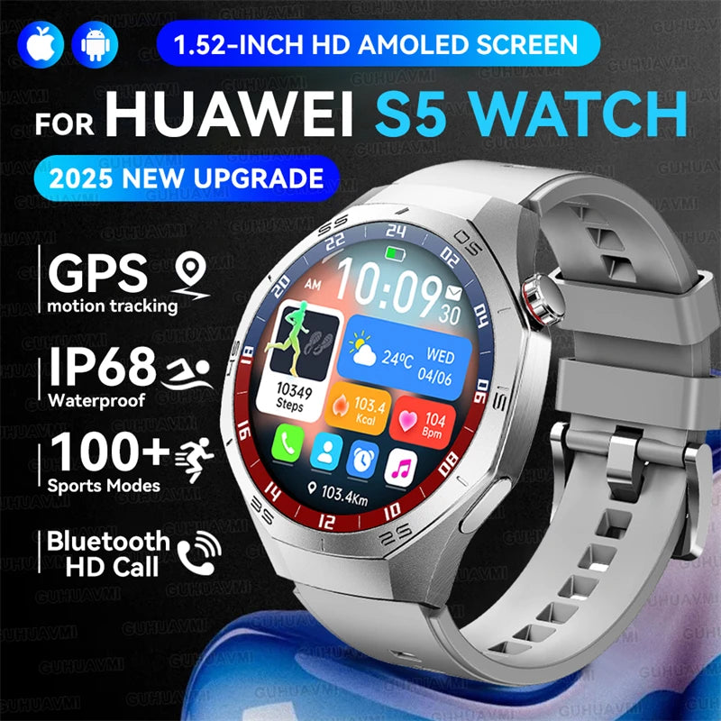 Huawei GT5 Pro Smart Watch - 1.52" AMOLED Display with GPS & Bluetooth Calling
