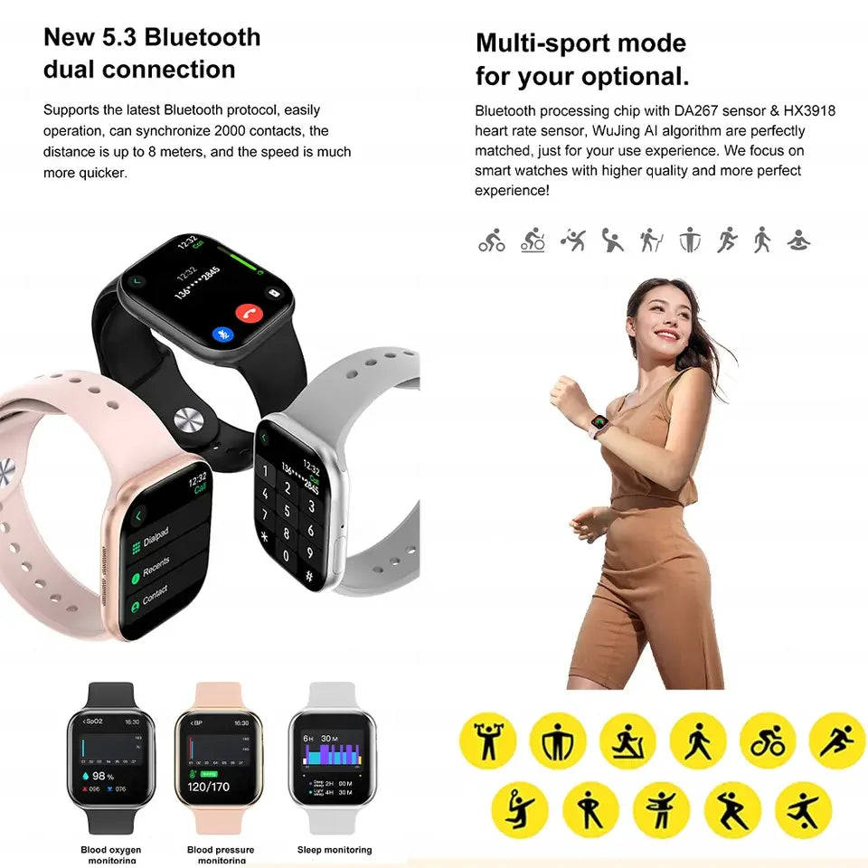 GPS Smart Watch Series 10 - Bluetooth Calling & Music Storage