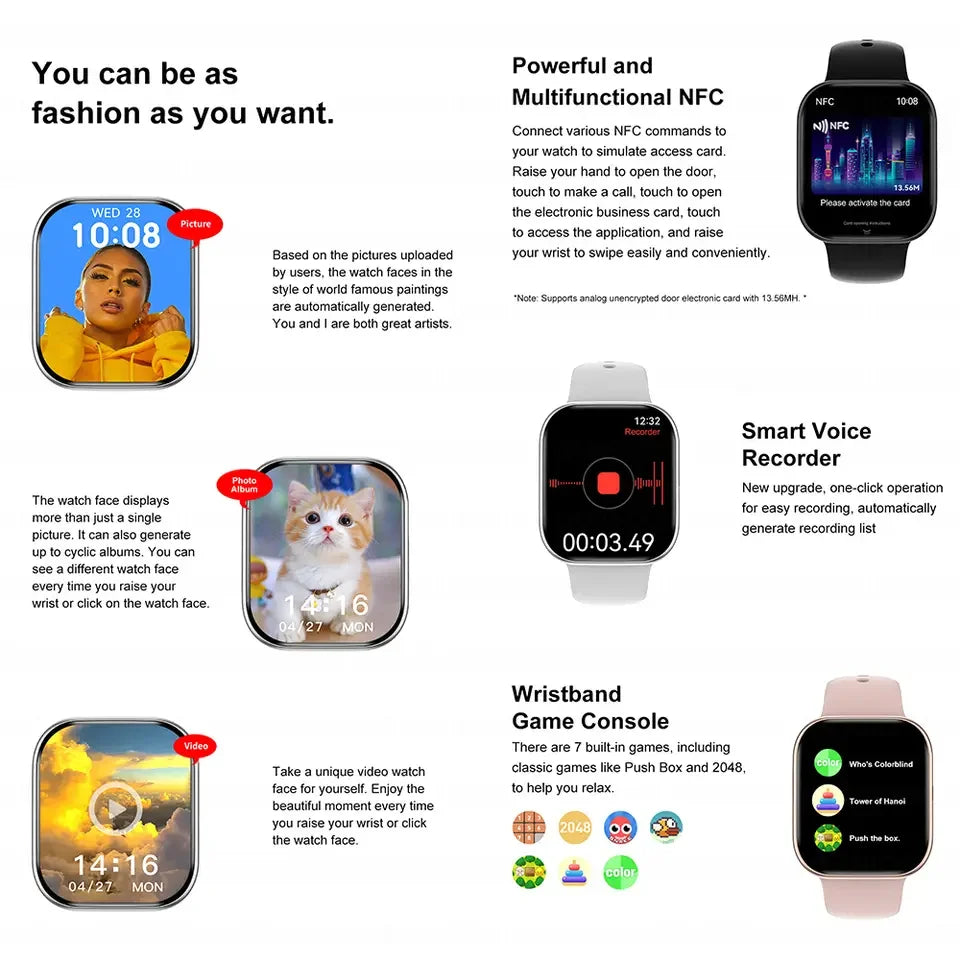 GPS Smart Watch Series 10 - Bluetooth Calling & Music Storage