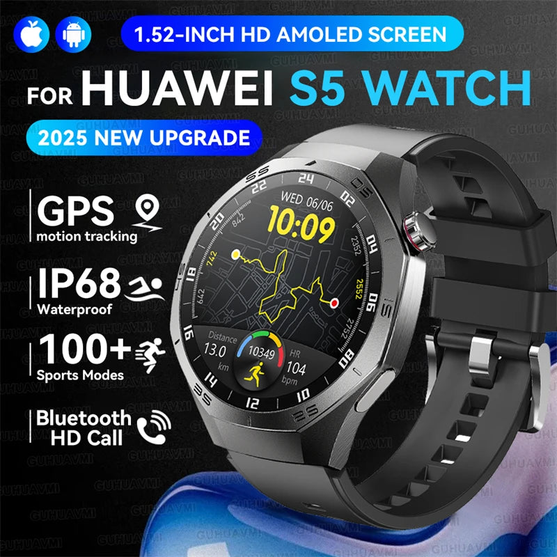 Huawei GT5 Pro Smart Watch - 1.52" AMOLED Display with GPS & Bluetooth Calling