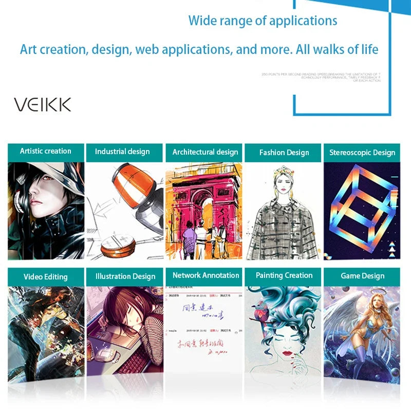VEIKK A30 Professional Graphics Drawing Tablet - 10x6 inch with Battery-Free Pen
