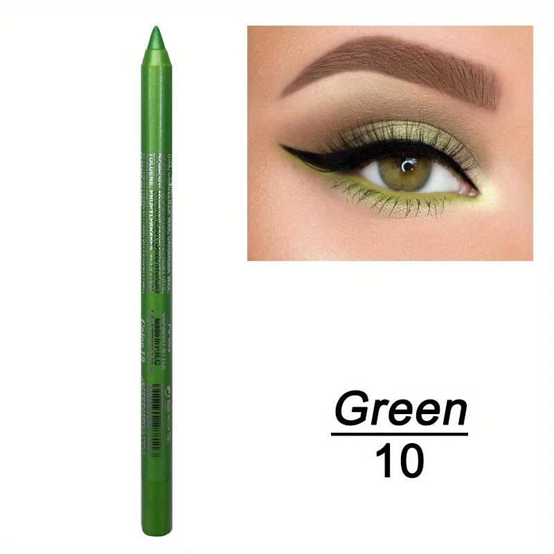 Waterproof High-Shine Eyeliner Pencil - Smudge-Proof Long-Lasting