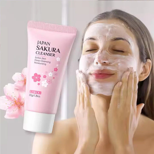 LAIKOU Sakura Cleanser 50g - Gentle Deep Cleaning & Pore Minimising
