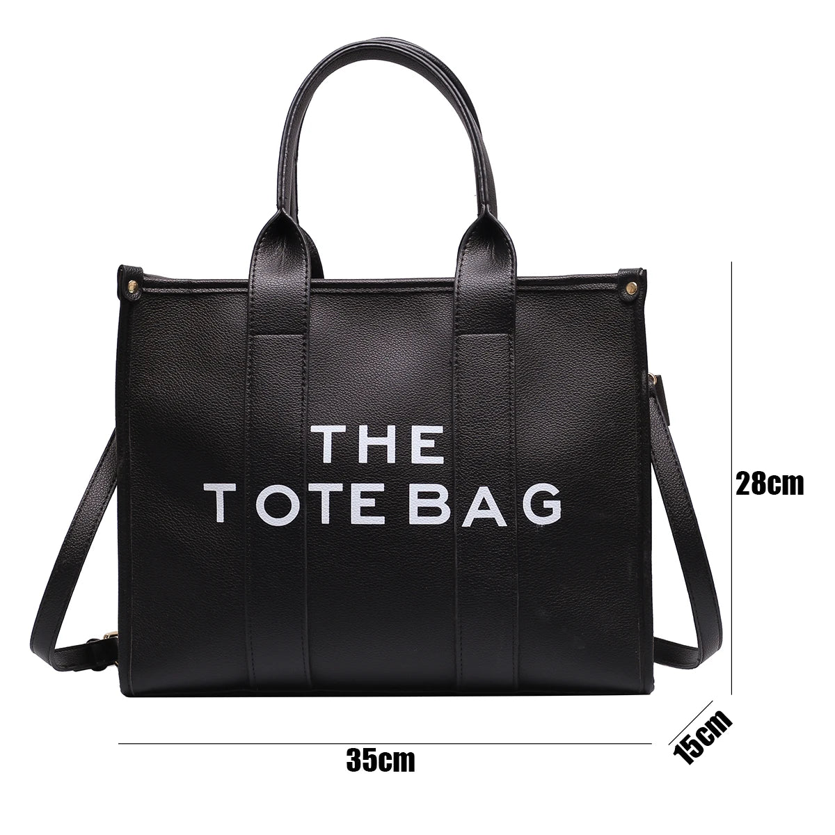 Luxury Designer Tote Bag - Soft PU Leather Handbag