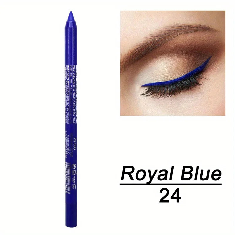 Waterproof High-Shine Eyeliner Pencil - Smudge-Proof Long-Lasting