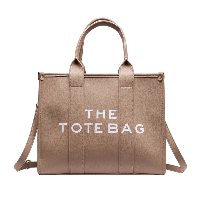 Luxury Designer Tote Bag - Soft PU Leather Handbag