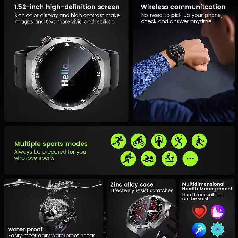 Huawei GT5 Pro Smart Watch - 1.52" AMOLED Display with GPS & Bluetooth Calling