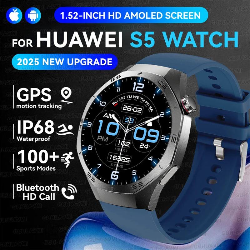 Huawei GT5 Pro Smart Watch - 1.52" AMOLED Display with GPS & Bluetooth Calling